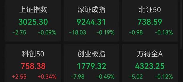 A股三大股指震荡收跌 3420股逆势飘红